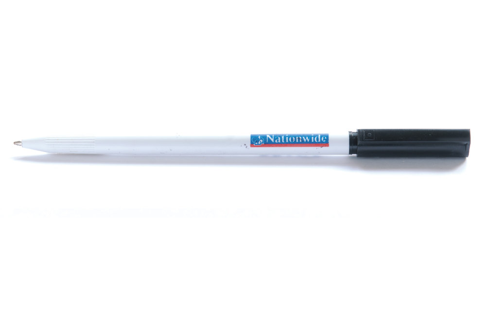 David Blackmore: Nationwide plastic ballpoint pen (black ink), circa 2010